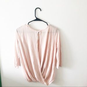 Le Lis (stitch fix) stripe Weely Cross back  top